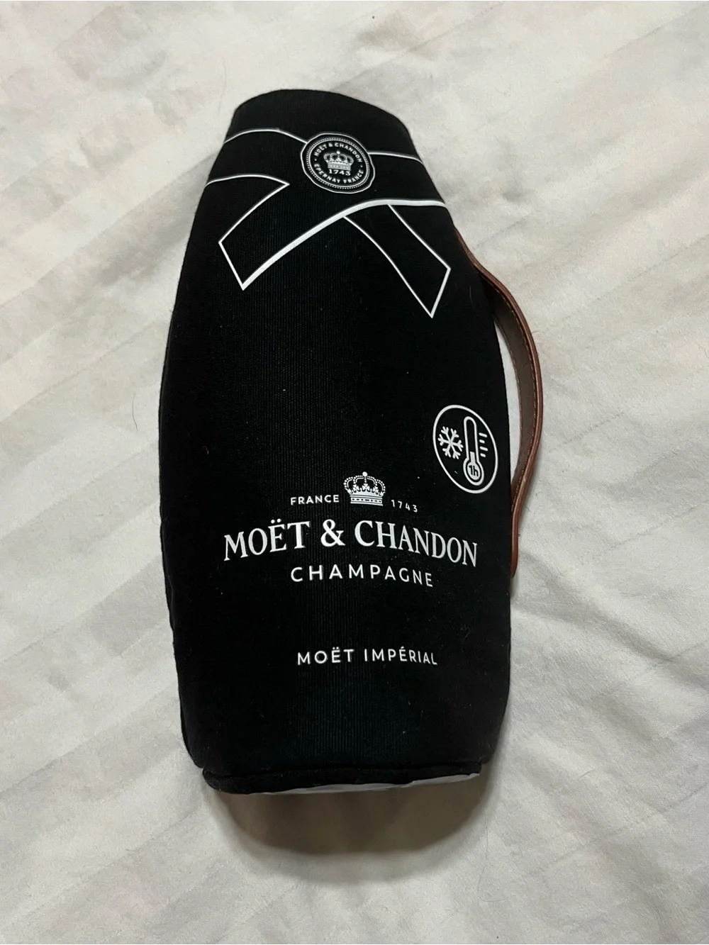Black Canvas Bottle Carrier with Leather Handle 21-Sup